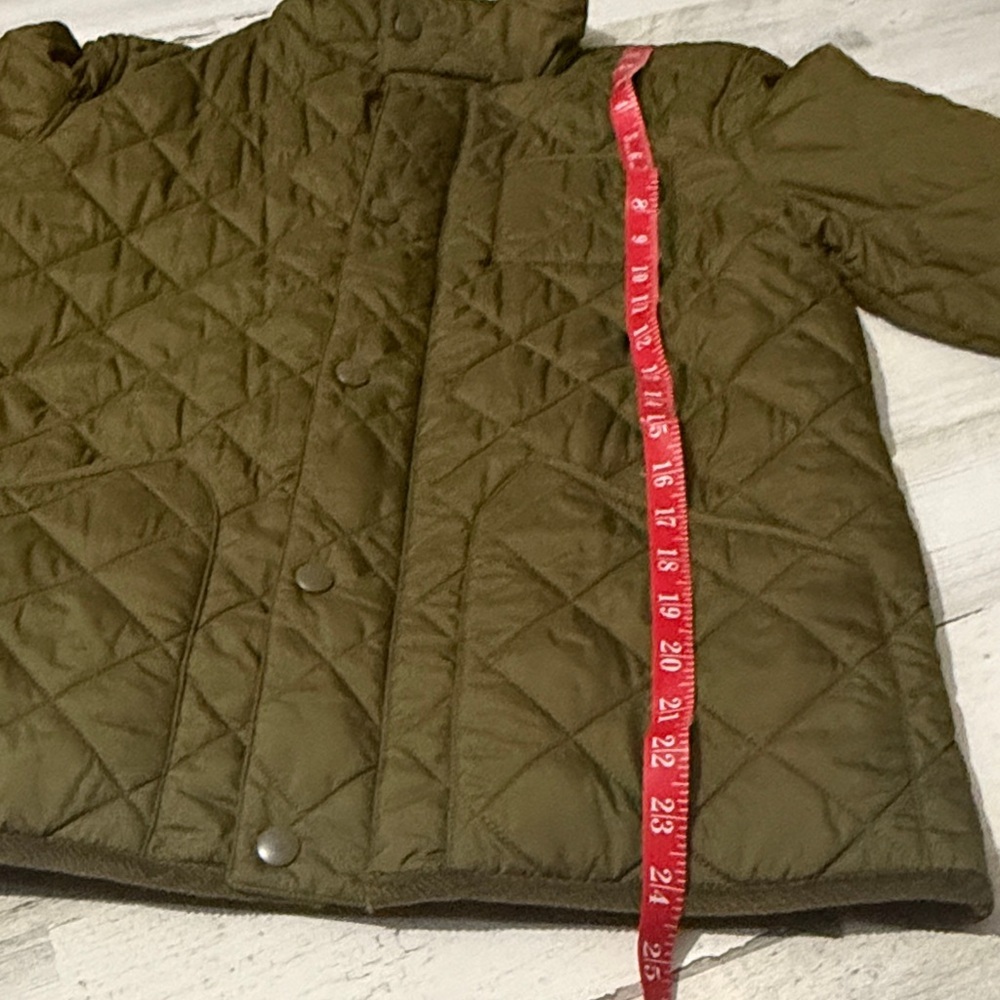 Crewcuts Olive Kids Quilted Barn Puffer Jacket Size 12 - Picture 9 of 10